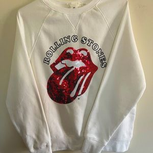 Roll stone sequin sweat shirt size a